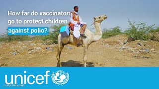 Health worker treks up to 72 hours to vaccinate children  UNICEF [upl. by Jobey]