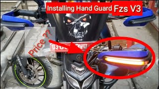 Fzs V3Installing Hand Guard With LED Side Light  HTSH VlOGS [upl. by Bertram]