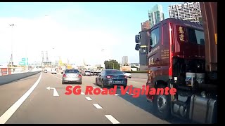 11jul2024 mce SNH6378M merceded cla180 lane change amp ebrake in front of truck [upl. by Lorette]