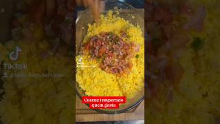 Cuscuz na travessa bem temperado receitas saboroso food cuscuz fyp [upl. by Nimrahc157]