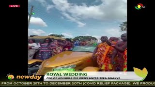 TV3Newday Royal Wedding  CEO Of Adinkra Pie Weds Anita Sefa Boakye [upl. by Karry]