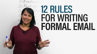 How to Write a Formal Email 12 Rules [upl. by Upton]