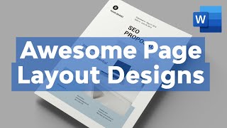 Make Awesome Page Layout Designs in Microsoft Word [upl. by Deborath]