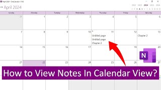 How to view Notes in Calendar view  OneNote Tutorial  OneCalendar Tutorial in Hindi [upl. by Ailee919]