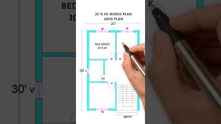 20x30 house plan2bhk house home housedesign shorts [upl. by Ahsema]