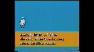 1986 3SAT dankt Europa TV für die zeitweilige Überlassung eines Satellitenkanals [upl. by Nywloc437]