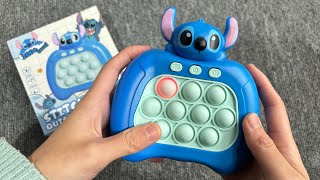 Stitch Pop It Game Unboxing And Review 2024  Super Satisfying Electric Game Console Fidget Toy [upl. by Dahcir]