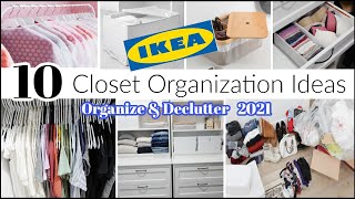 10 IKEA Closet Organization Ideas You Need  Declutter  Organize With Me 2021 \ Home Organizing [upl. by Thelma82]