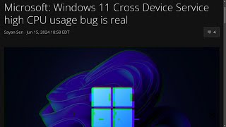 Microsoft Windows 11 Cross Device Service high CPU usage bug is real [upl. by Namlas804]