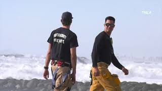 Lifeguard Rescued by Civilians Caught on Video  Ventura Area Flooding Damage [upl. by Alvar459]