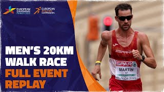 Mens 20km Race Walk  Munich 2022  Alvaro Martin [upl. by Barrus139]