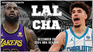 Los Angeles Lakers vs Charlotte Hornets Full Game Highlights  Dec 28  2024 NBA Season [upl. by Nitsoj]