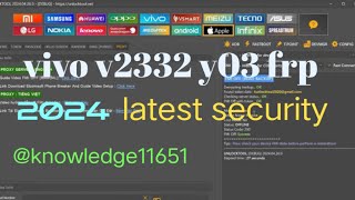 VIVO V2332 Y03 frp factory reset Unlock tool andrioud 14 Latest security failKnowledge11651 [upl. by Anavahs766]