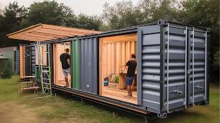 Man Builds Amazing DIY Container Home with Foldable Terrace  LowCost Housing PLAHOUSECONTAINER [upl. by Cogen816]