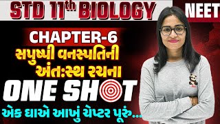 Std 11 Biology ch 6 One Shot સપુષ્પી વનસ્પતિની અંતસ્થ રચના Anatomy of Flowering Plants OneShotSM [upl. by Arbmahs]