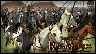 Gandalf Rides To Save A Surrounded Aragorn  11000 UrukHai Invasion  Rise Of Mordor Total War [upl. by Fernandina]