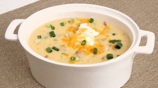 Loaded Potato Soup Recipe  Laura Vitale  Laura in the Kitchen Episode 863 [upl. by Rex105]