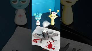 Omg Sprunki turned into monster and I with my assistants fixing him craft clay diy trend [upl. by Nortyad]