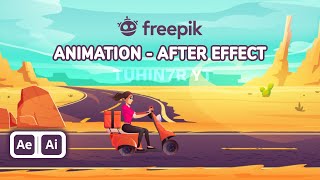 How to Create Cartoon Animation Freepik  Vector File  After Effects amp Illustrator Tutorial [upl. by Juliette528]