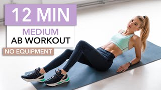 12 MIN AB WORKOUT  Medium Level  No Equipment I Pamela Reif [upl. by Lantz745]