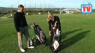 DGTV Adams Golf Tech Lock Cart Bag  Video Review [upl. by Kachine]