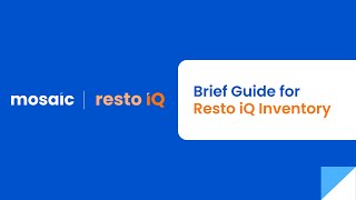 Resto iQ Inventory  A Brief Guide [upl. by Teece]
