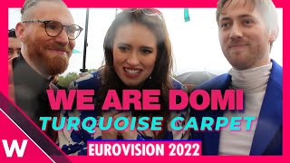 We Are Domi Czech Republic  Eurovision 2022 Turquoise Carpet Opening Ceremony  Interview [upl. by Llemart254]