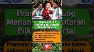 Pramono Anung Menang Satu Putaran Pilkada Jakarta❗ [upl. by Mattland818]