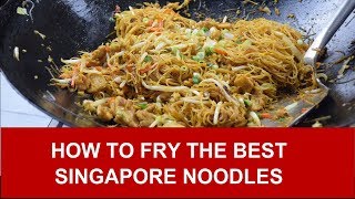 How to fry the best Singapore noodles rice vermicelli [upl. by Einahpets93]