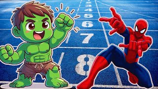 Number Song  Counting with SpiderMan and Hulk  Counting Numbers [upl. by Eniamej]