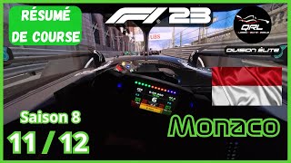 Résumé de course mode réaliste  Monaco  50  Vue Cockpit  No HUD  Division Élite [upl. by Norel369]