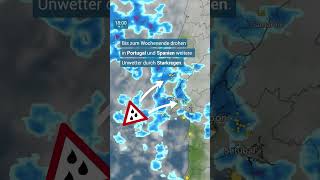 Es drohen weitere starke Regenfälle in Spanien und Portugal 🌊 wetternews [upl. by Siclari]