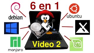 VL02 – Particionar DD  Cómo INSTALAR VARIOS LINUX  WINDOWS 10 en un sólo Disco Duro  UEFI – GPT [upl. by Ecnaled]