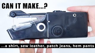 9 Real Tests With A Handheld Sewing Machine [upl. by Aissat871]