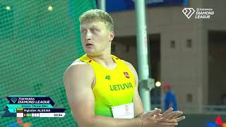 Mykolas Alekna Discus throw  Marrakech 2024 [upl. by Anon707]