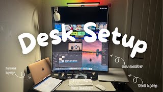 My Desk Setup for working from home and gaming  Desk Setup 2024 [upl. by Milka]