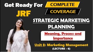 Strategic marketing planning in marketing management Marketing management NTAUGC NET Commerce [upl. by Maitland]