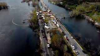 BNSF Train Derailment De Soto Wisconsin Day 2 [upl. by Dalli]