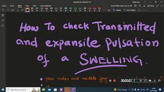 how to check pulsation of a swelling transmitted and expansile [upl. by Merissa148]