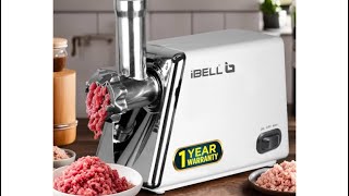 IBELL Stainless Steel Mt1750Y Meat Grinder 1800W Heavy Duty Mincer Machine For Mincing [upl. by Maze766]