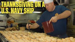 How the US Navy Celebrates Thanksgiving in the Middle of the Ocean [upl. by Nyrem823]