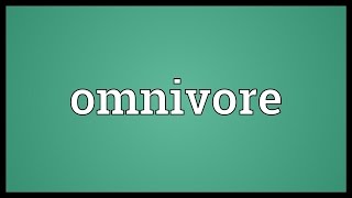 Omnivore Meaning [upl. by Borreri454]