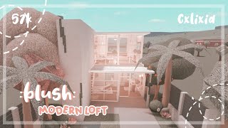 BLOXBURG  Blush Spring Modern Tiny Loft Home  Speedbuild  57k [upl. by Deena18]