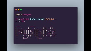 how to make ASCII art using pyfiglet and python shorts coding [upl. by Anyat90]