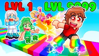 Level 1 vs Level 999 FASTEST SKATES in Roblox [upl. by Aryl]