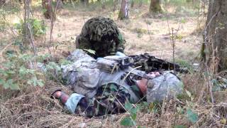 Estonian soldier goes through a combat lane at US Army Europes Expert Field Medical Badge testing [upl. by Ahsemat]