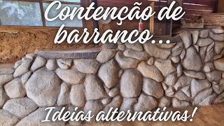 contenção de barranco com pedras artificiais [upl. by Gula509]