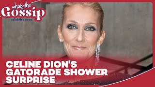 Celine Dion Surprised by Gatorade Shower at Sunday Night Football [upl. by Lunetta]