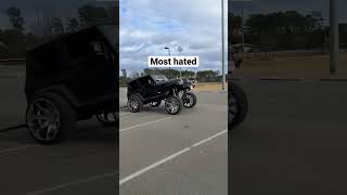 Most hated jeep  Squatted Straight axle lifted truck [upl. by Jocelin743]