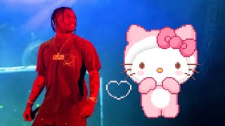 Hello Kitty and Michael Myers go to space to dance with Aliens travisscott [upl. by Quartana]